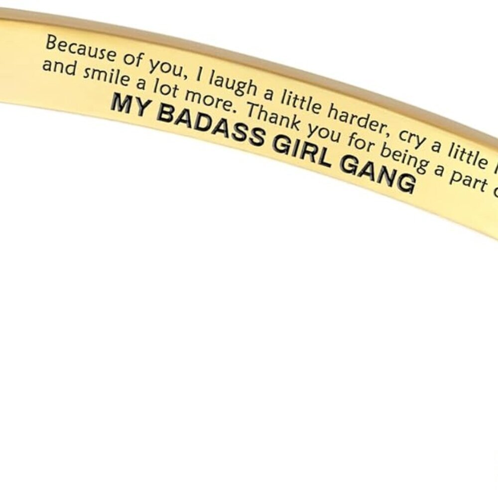 Friendship Bracelets Women Silver Engraved Gift Matching Bestie Jewelry